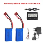 Высокое качество 7,4 в 2500 мАч 2S Lipo Батарея для WLtoys A959-B A969-B A979-B K929B RC пустыня Грузовик Авто Запчасти для запасных Запчасти зарядное устройство