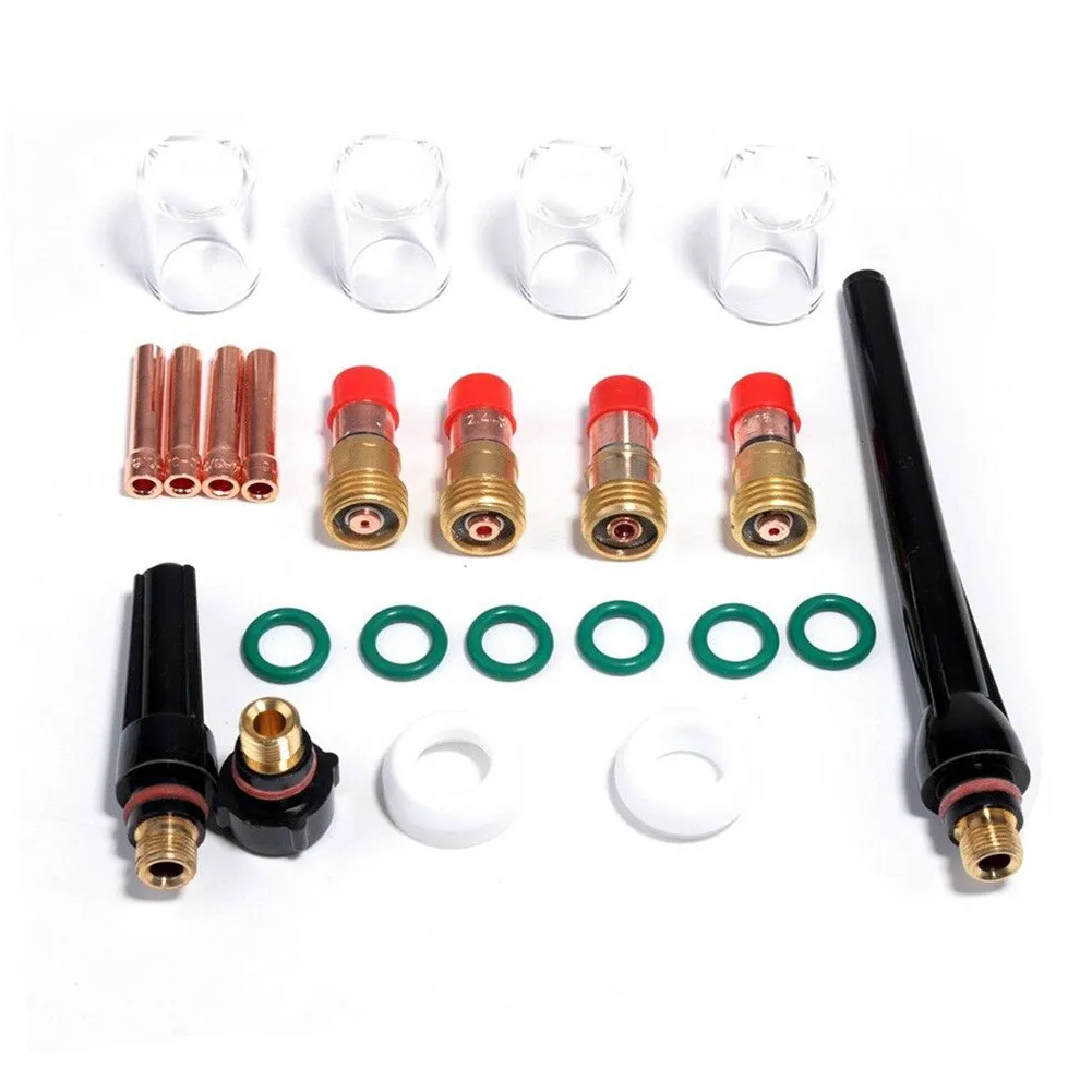

Gas Welding Accessories Kit Kit Lens Parts TIG Welding Torch #10 23Pcs