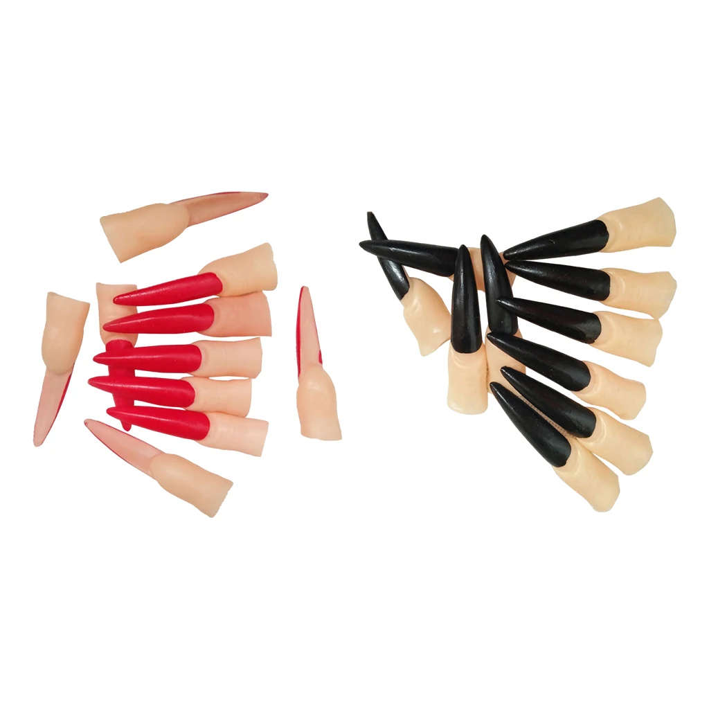 

10pcs False Nails Ghost Masquerade Cosplay Scary Makeup Holiday Party Decor