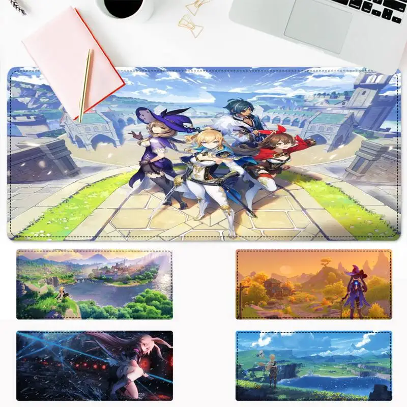 

New Products Genshin Impact Mountain Gaming Mouse Pad Gaming MousePad Big Mouse Mat Desktop Mat Computer Mouse pad For Overwatch