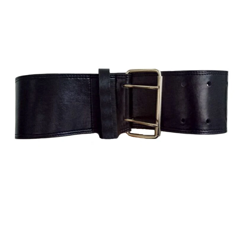 

Fashion Classic big metal Double pin buckle Ladies wide belt Women's design high quality female casual leather belts winter coat