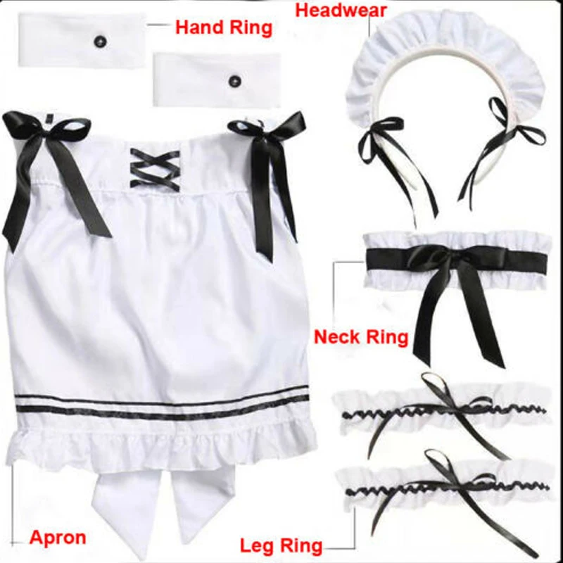 Женский дешевый костюм горничной во французском стиле красивое черно-белое