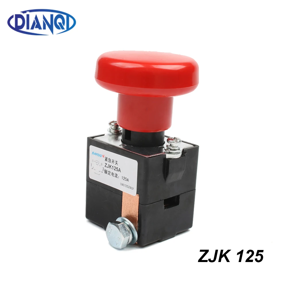 Аварийный выключатель ZJK125 (ED125) кнопочный переключатель 125A 80V DC для автомобиля