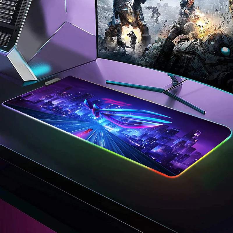 

City Asus Rog Pc Accessories Rgb Led Mouse Pad Gaming Play Mats Gaming Setup Mesa Gamer Backlit Mat Republic of Gamers Mouse Mat