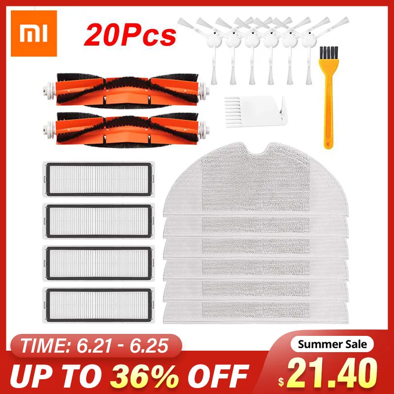 Набор сменных деталей для робота пылесоса Xiaomi Mijia 1C/STYTJ01ZHM Hepa фильтр основная