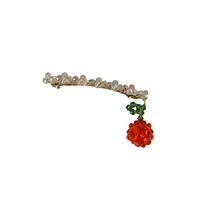1 pc women crystal hairpin beaded strawberry hairpin sweet girl fringe clip wedding headdress fashion jewelry new 2020 hot sale
