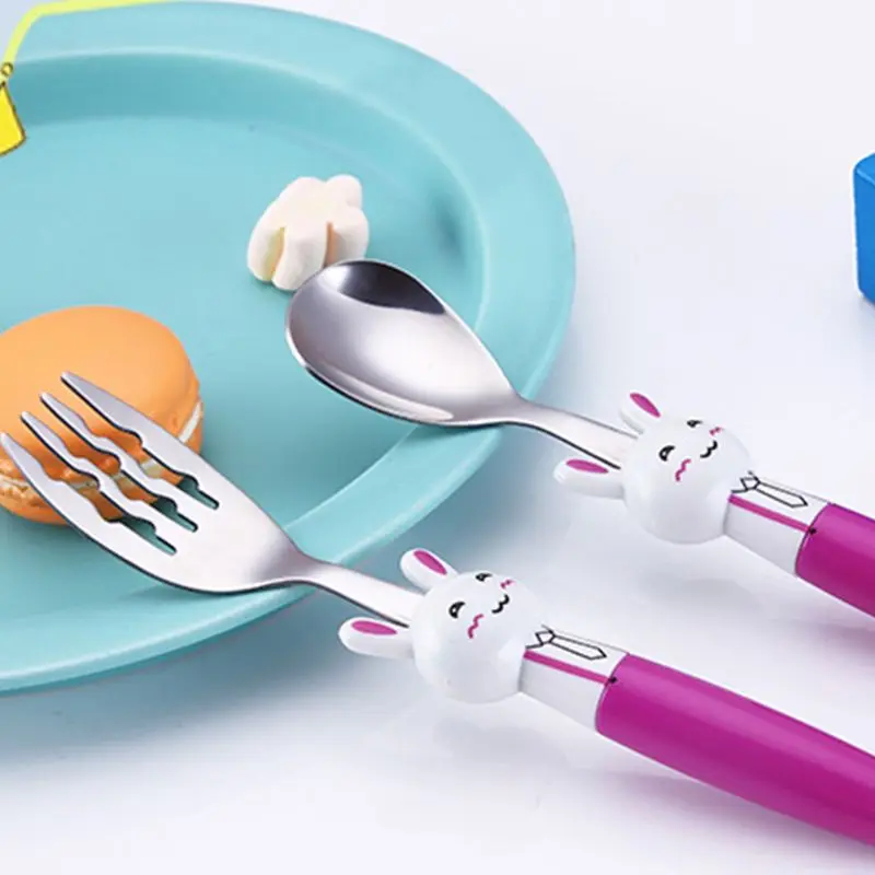 Детские Ложки из нержавеющей стали 304 детская посуда для кормления милый