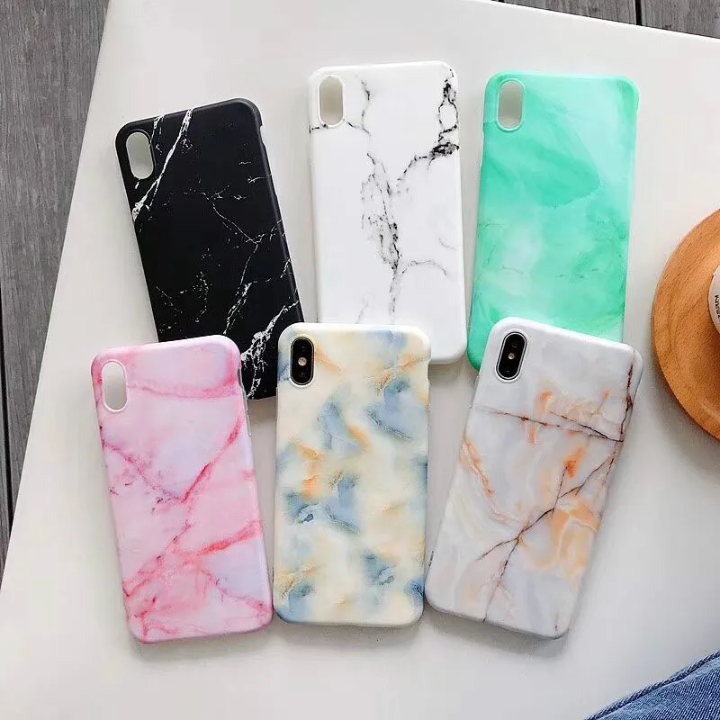 Модная мраморная Мягкая силиконовая задняя крышка чехол для iPhone 6 6s 7 8 PIus X Xs Xr Max