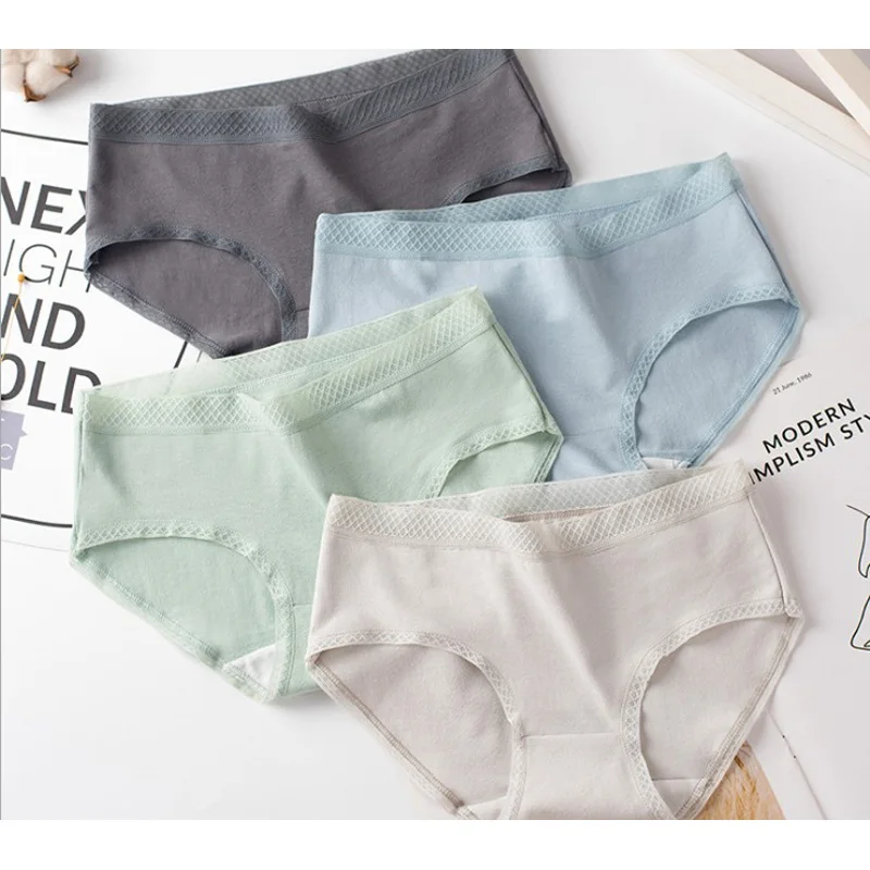 Нижнее белье 6 шт./пакет новые милые хлопковые трусы со средней посадкой