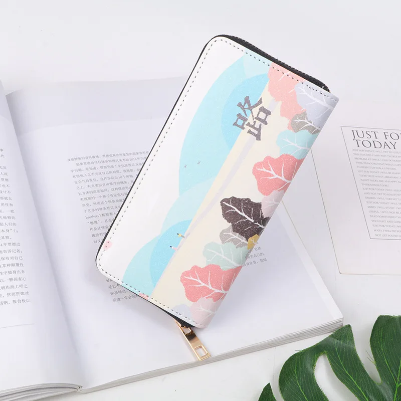 

KANDRA Summer New Fashion Pu Leather Female Wallet Credit Card Holder Coin Purse Cartoon Cute Creative Casual Clutch Zipper Bag