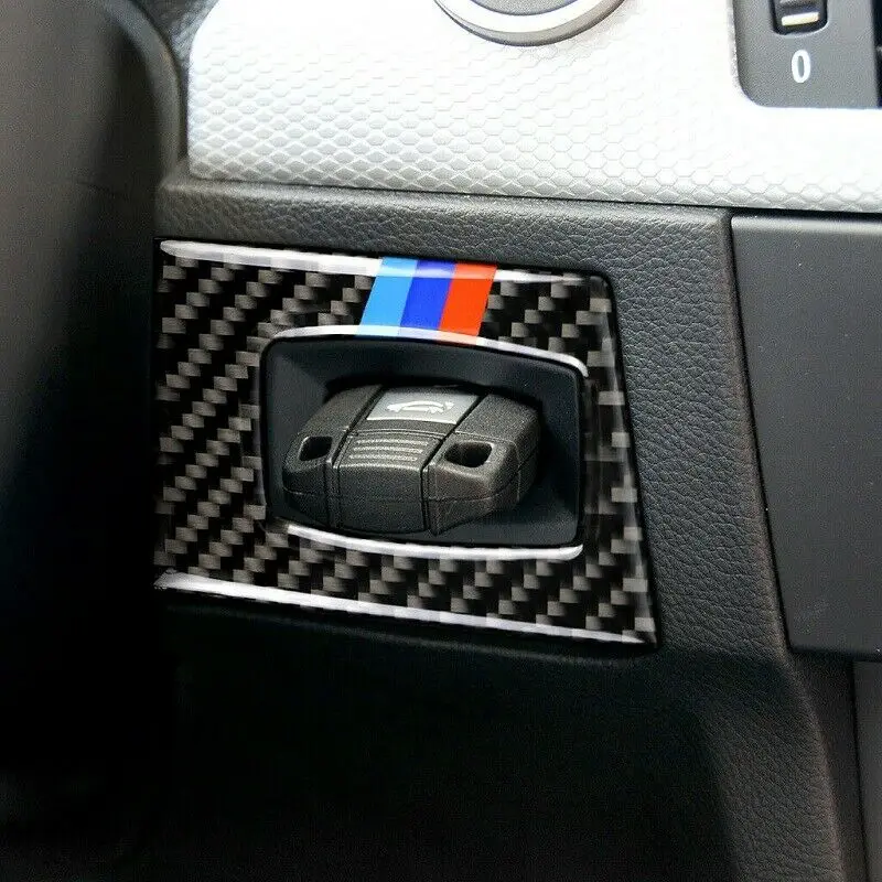 Карбоновая рамка для запуска двигателя приборной панели подходит BMW 3 серии E90 E91