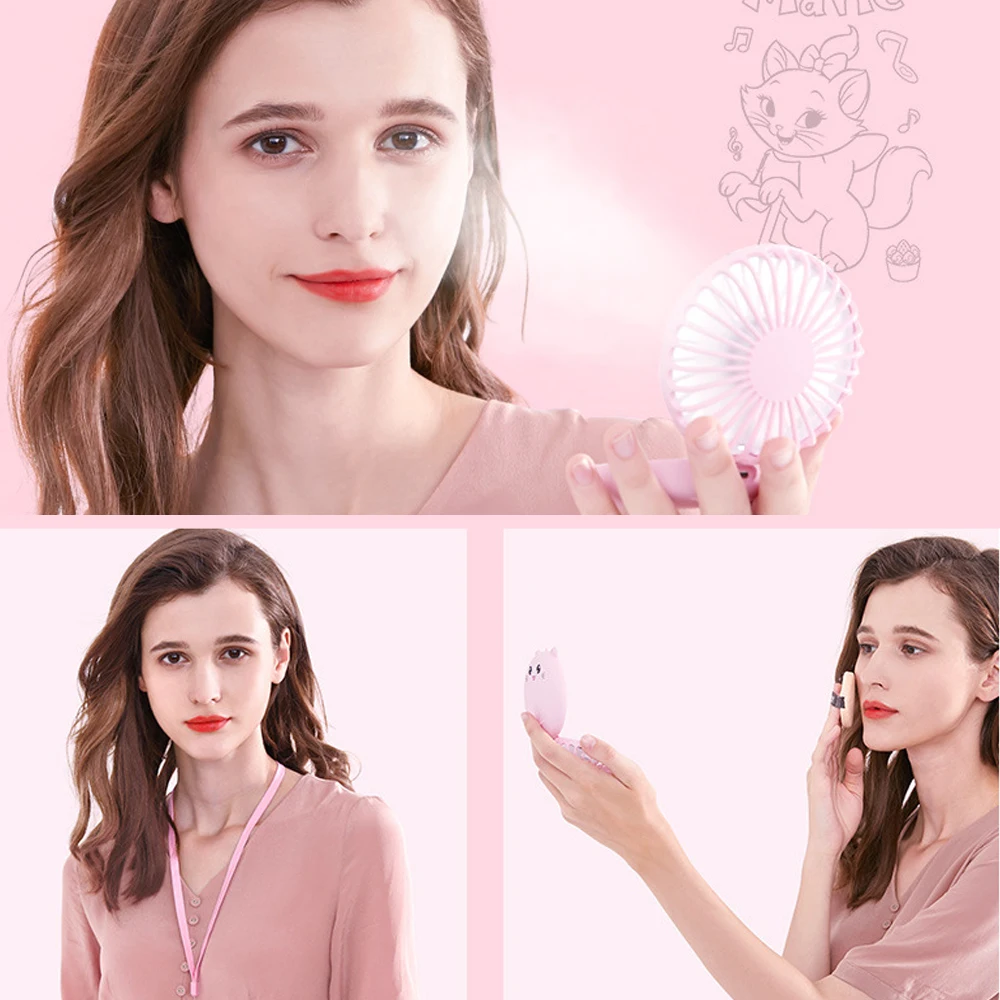 Летний кулер портативный вентилятор ручной USB перезаряжаемый Мини Складной для