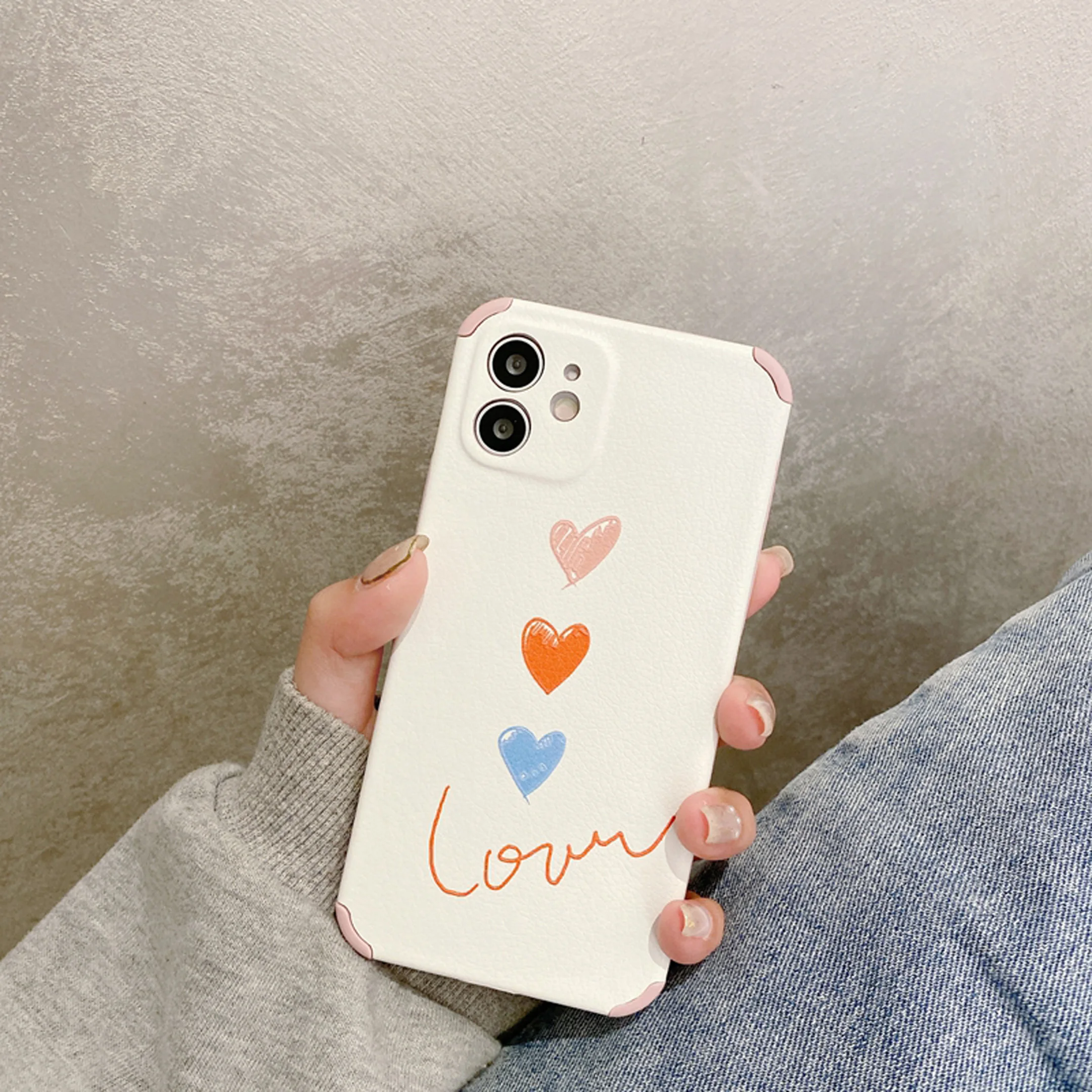 

For HUAWEI P40 Pro Honor 20 8X Nova 5T Phone Case Shockproof Love Heart Cute Full Lens Camera Protector Silicone Cover