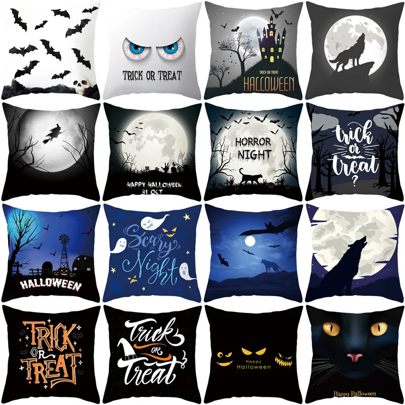 

Halloween Digital Printing Car Sofa Pillow Pillowcase Home Soft Decoration Pillowcase Wholesale Letter Pillow Case Betty Boop
