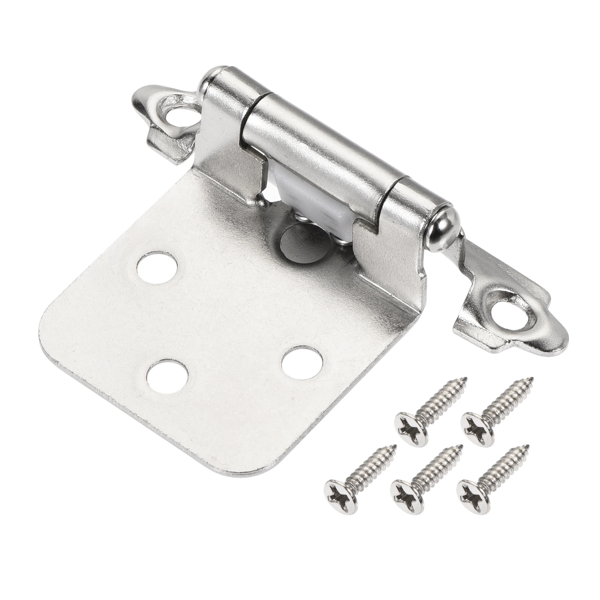 

Uxcell 1/2 Inch Overlay Cabinet Hinges Self Closing 2.76 Inch for Cupboard Closet Door with Screws Silver Tone 10 Pcs