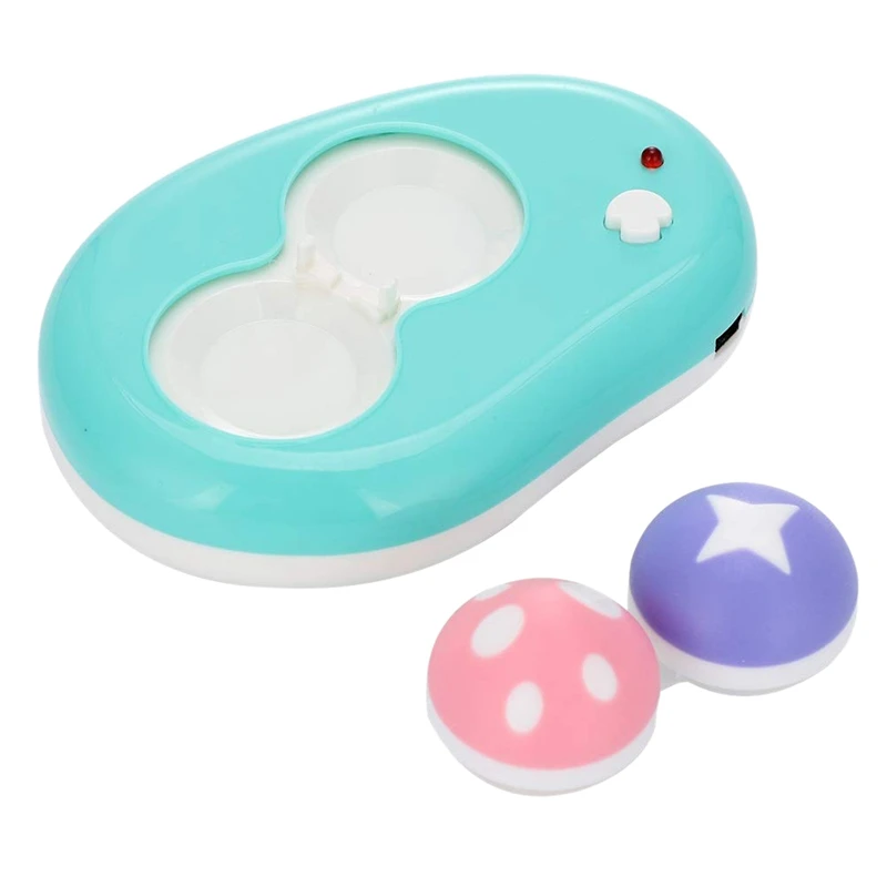 Автоматический чехол для мойки контактных линз контейнер с милым грибом