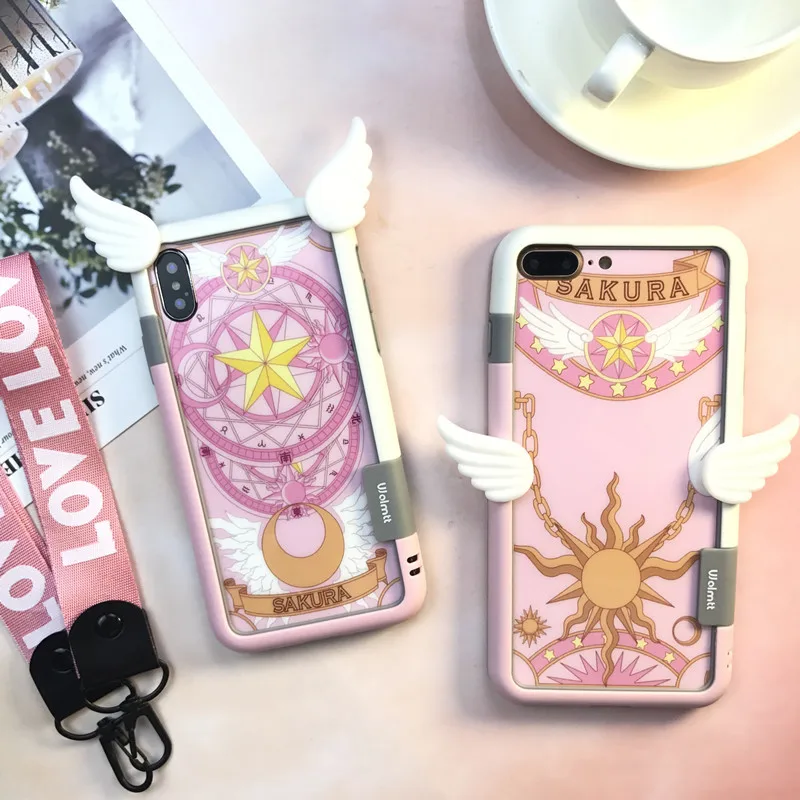 Япония Аниме Cardcaptor KINOMOTO Сакура чехол защитный Закаленное стекло пленка для iPhone 6
