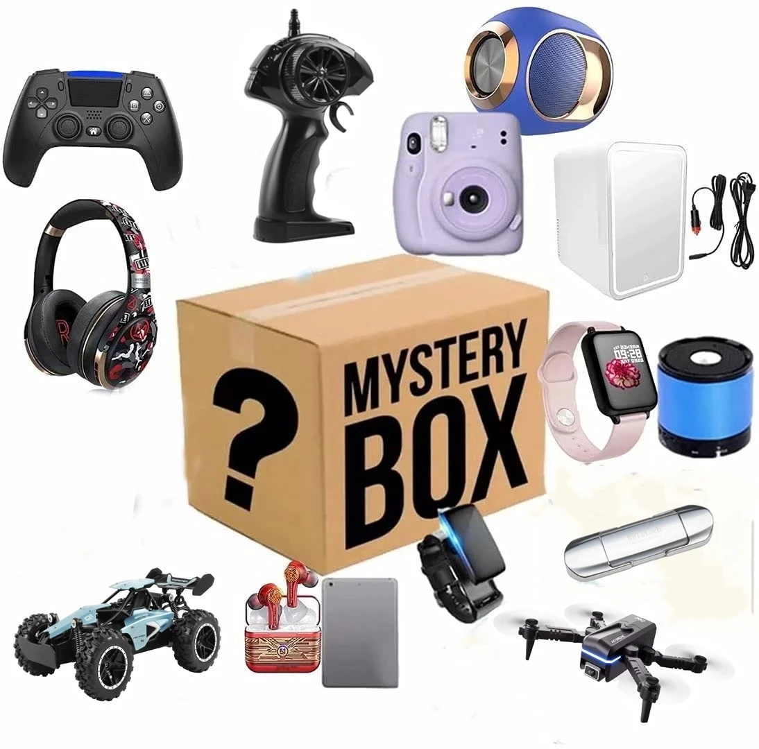 

Lucky Mystery Box Mysterious Random Products A Chance to Open Such As Drones Smart Band Gamepad Anything Possible