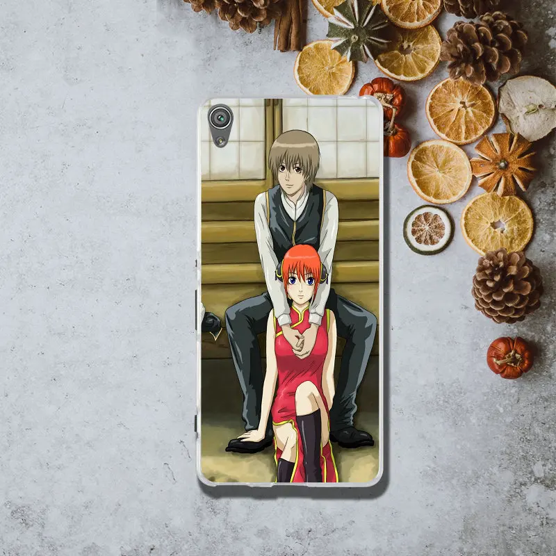 Мягкий мобильный телефон Okita Sougo Kagura гинтама чехлы для Sony Xperia Z Z1 Z2 Z3 Z4 Z5 Compact Premium M2 M4