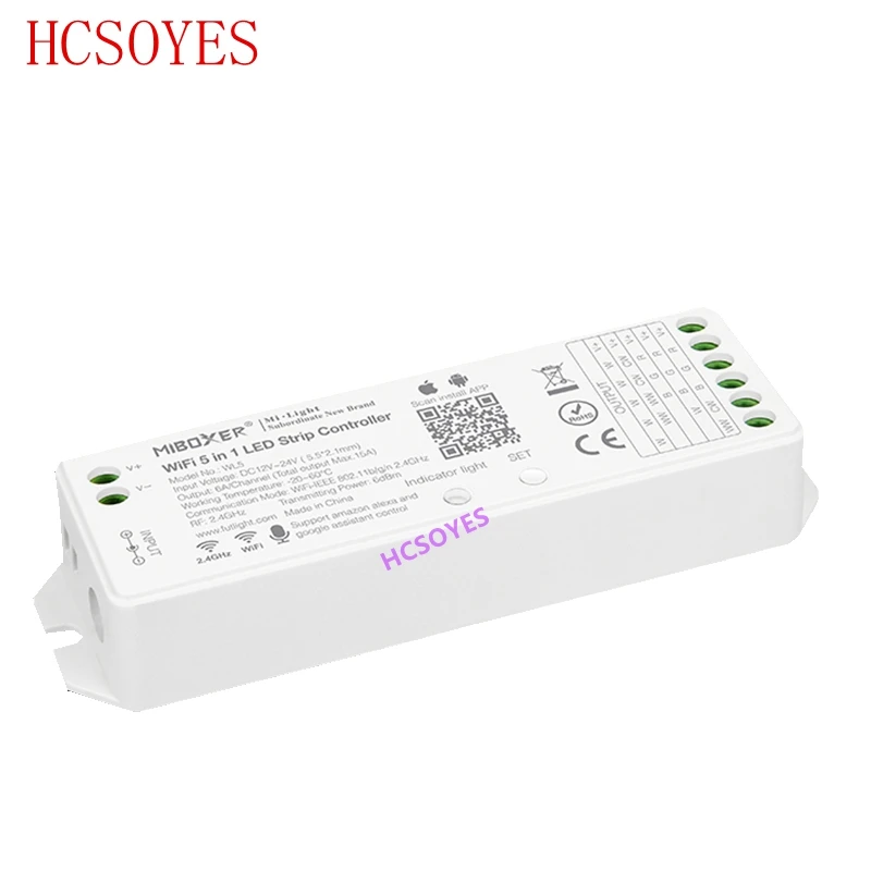 Контроллер Miboxer WL5 2 4G 15 А 5 в 1 для одноцветной светодиодной ленты CCT RGB RGBW +