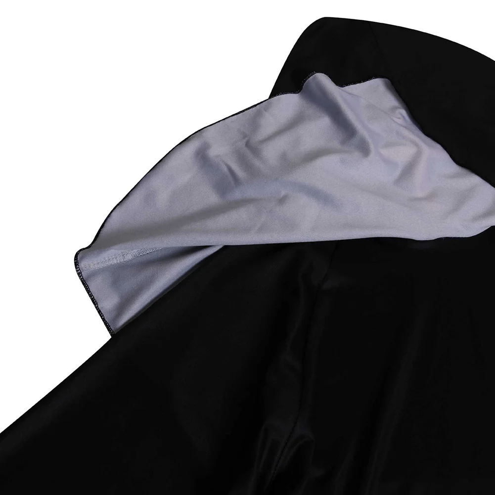 Черный средневековый монах костюм священника пальто накидка с капюшоном Мрачный