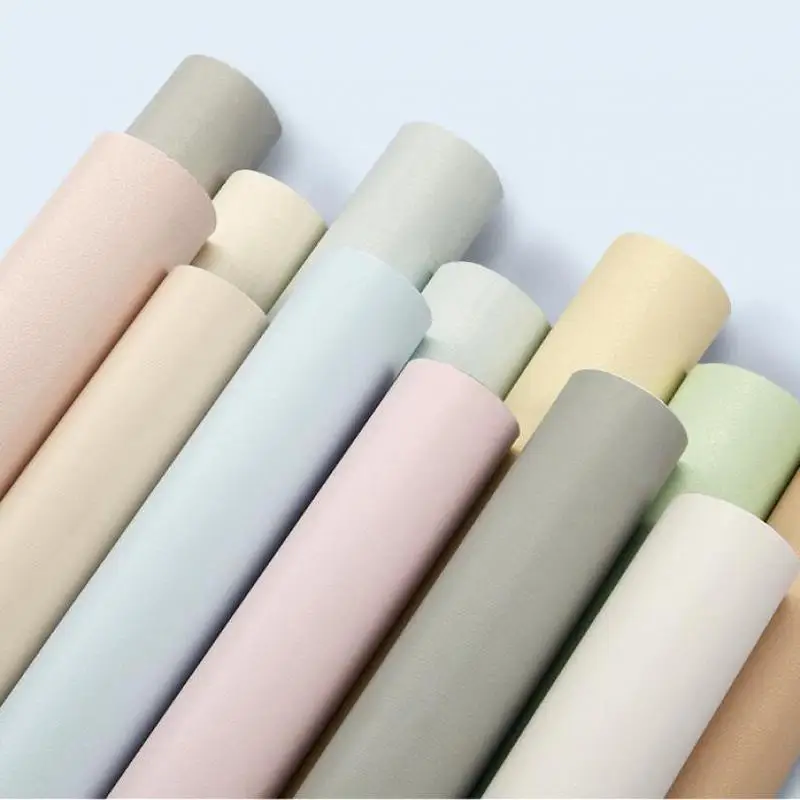 

Modern wallpaper self-adhesive bedroom simple solid color color waterproof female decorative background wall sticker 10M