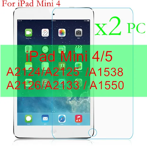 For iPad Mini4 2 шт Защитное стекло для apple ipad air 1 2 pro 9,7 10,5 устойчивая к царапинам Защита экрана для ipad 2, 3, 4 стеклянная пленка - Цвет: For iPad Mini4