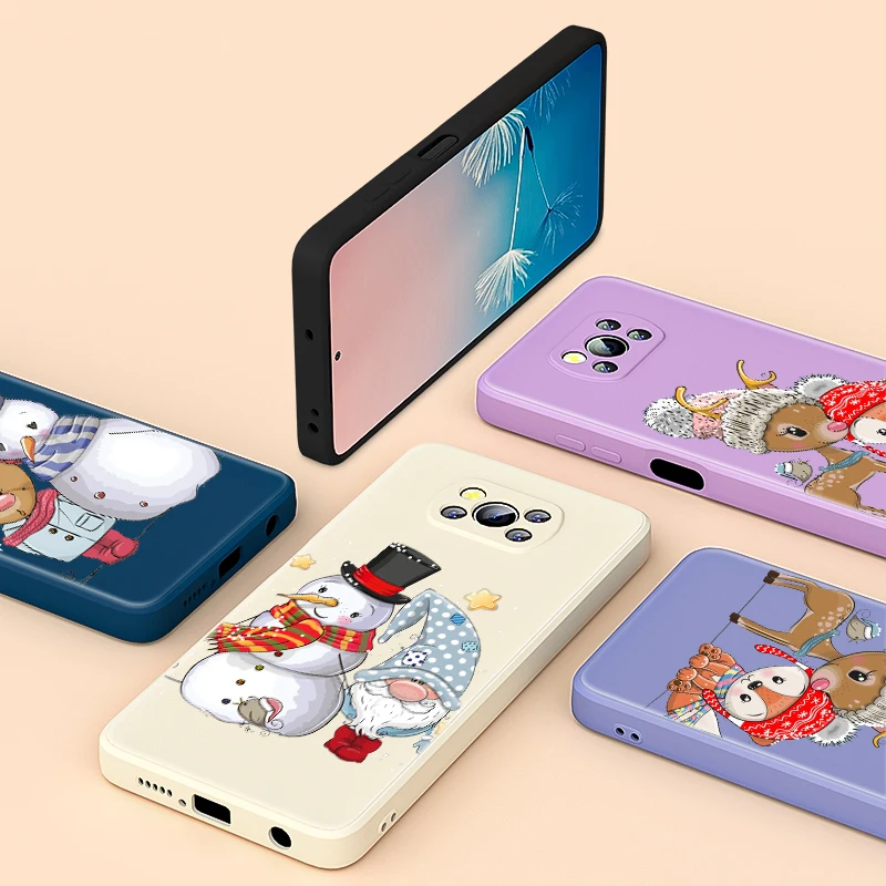 

Deer Cute Cartoon For Xiaomi Poco X3 NFC F3 GT X2 M3 M2 5G Pro Mi A3 Lite 9SE CC9 Liquid Silicone Soft Phone Case