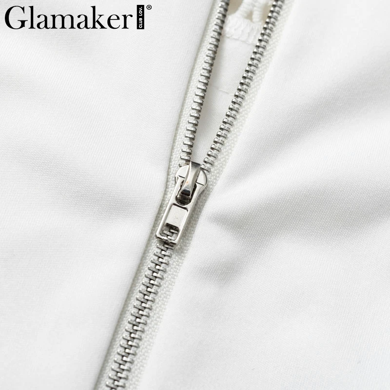 Glamaker, кружевное Белое Облегающее мини-платье, Женский костюм из двух частей, с расклешенными рукавами, зимнее платье, осенние короткие сексуальные вечерние элегантные платья для клуба