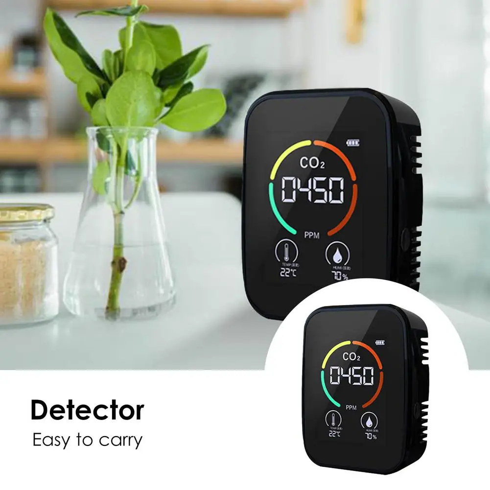 

Air Quality Monitor Carbon Dioxide Detector Greenhouse Warehouse Household CO2 Temperature Humidity Fast Measurement Meter