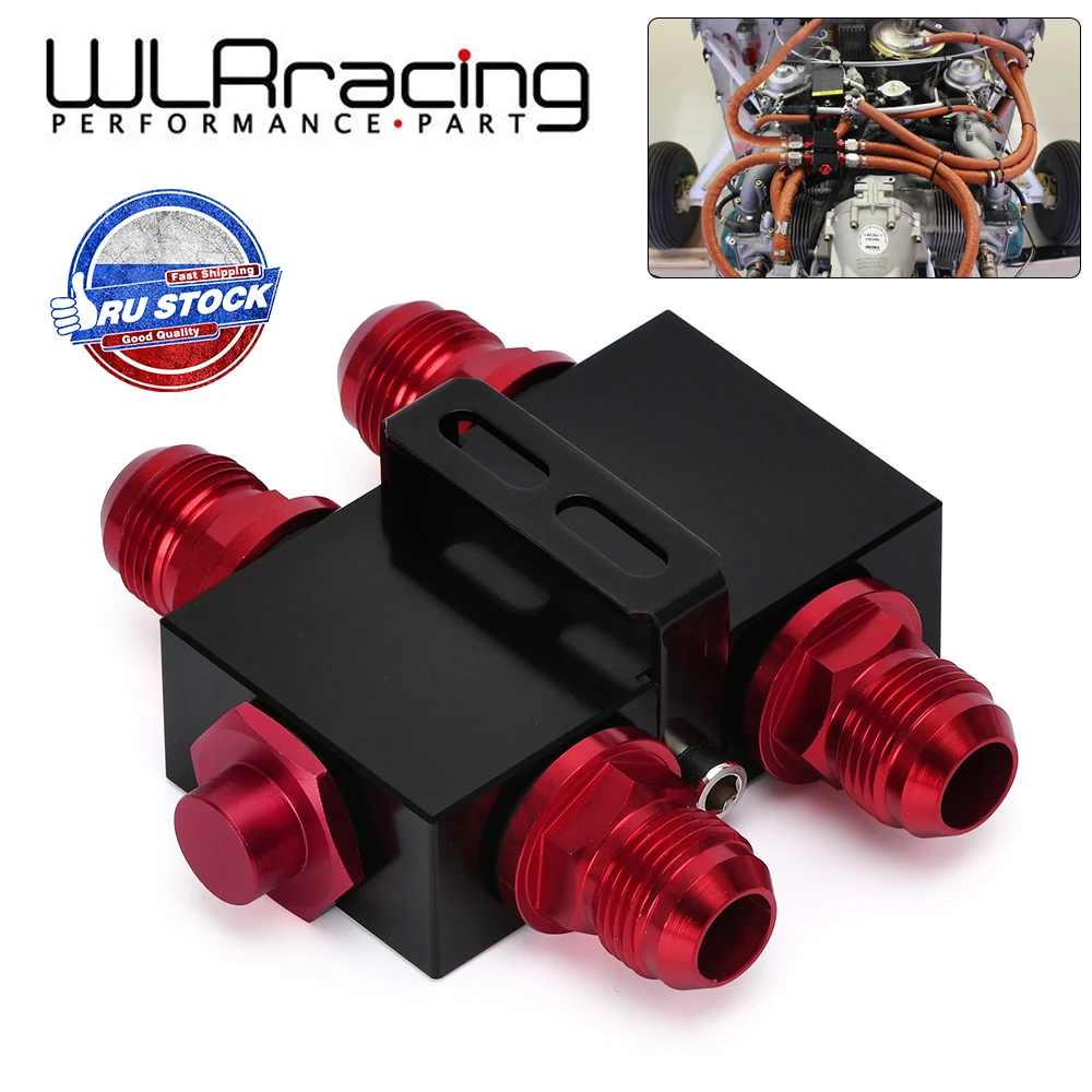 

WLR RACING - Oil Filter Sandwich Adaptor With In- Line Oil Thermostat AN10 fitting Oil Sandwich Adapter WLR5672BK