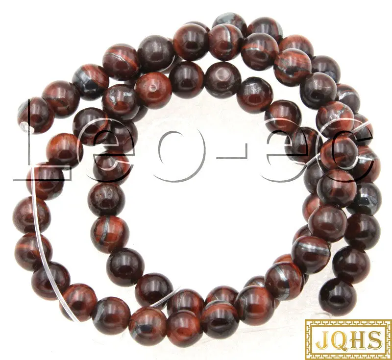 

Natural 6mm round red Tiger Eye Stone Loose Beads for Jewelry Making Strand 15" DIY v1651