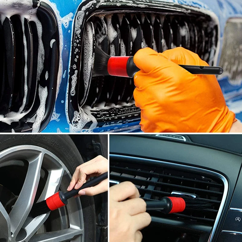 

for Car Cleaning Brush Set, Detail Brush Wire Brush Tire Brush Car Air Conditioner Cleaning Brush 20 Pcs