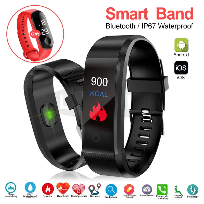 

Heart Rate Monitoring Step Count Smart Bracelet Sport Smart Watch Blood Pressure Fitness Tracker Smart Wristband