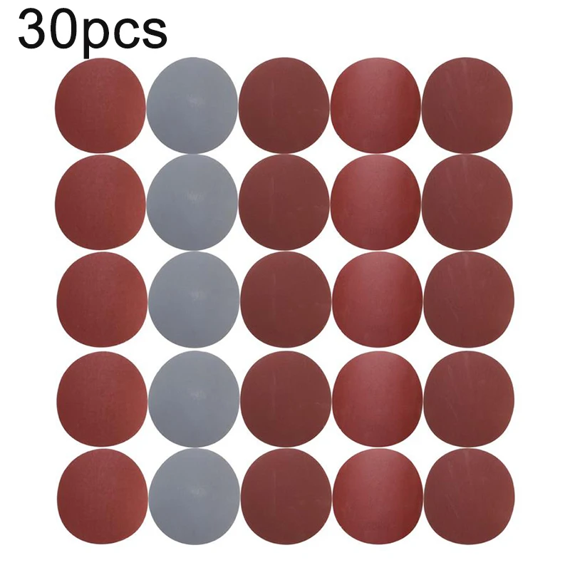 30 шт. набор 125 мм Шлифовальные диски на застежке-липучке круглый наждачной лист
