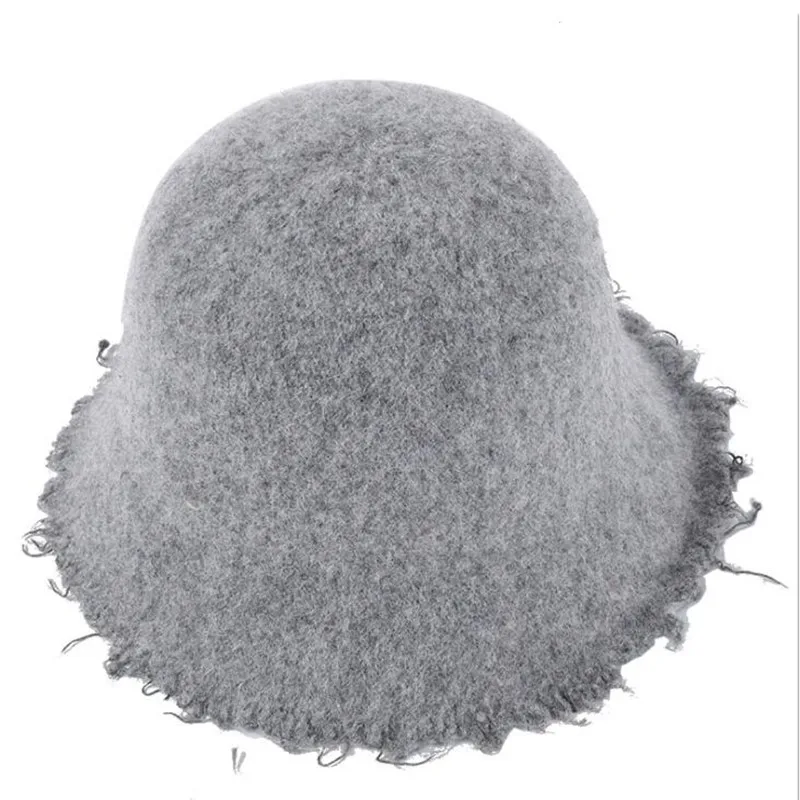 SILOQIN Trend Autumn Winter Fashion Wool Bucket Hat Elegant Women's Retro Sombrero Thermal Leisure Brands Hats Panama Ladies Cap