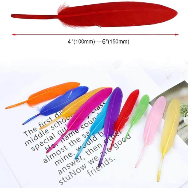 Горячая 20-100 шт./лот натуральный окрашенный утка Feathers10-15CM DIY Шлейфы для