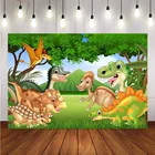 Фотография Mehofond на заказ день рождения фон вечевечерние зоопарк Симпатичный Динозавр Декор фотосессия фон фотостудия