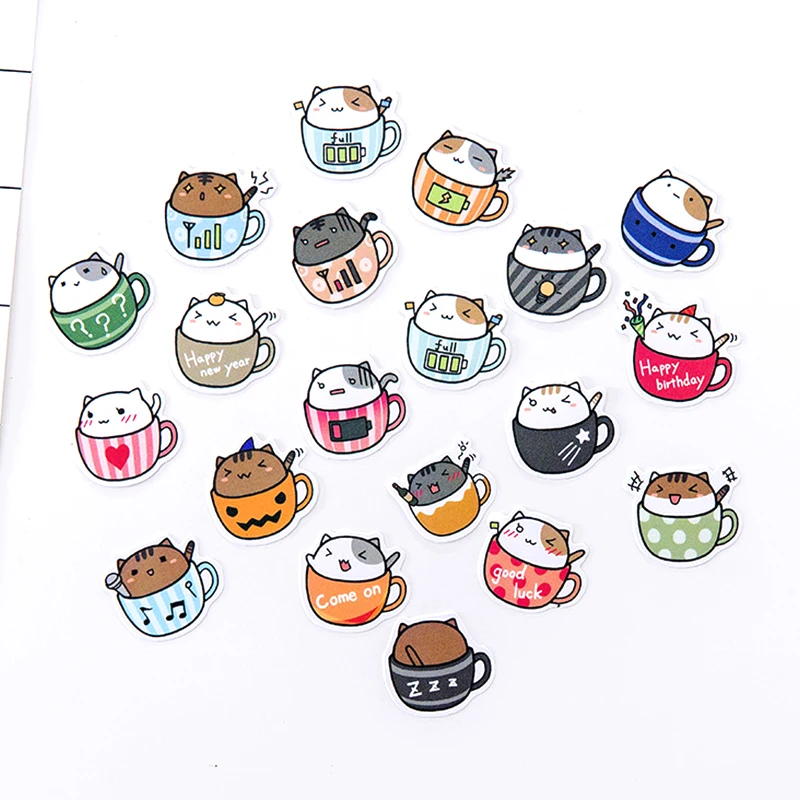 Милая бумага для кошки наклейка Kawaii еда декоративные растения DIY дневник в стиле