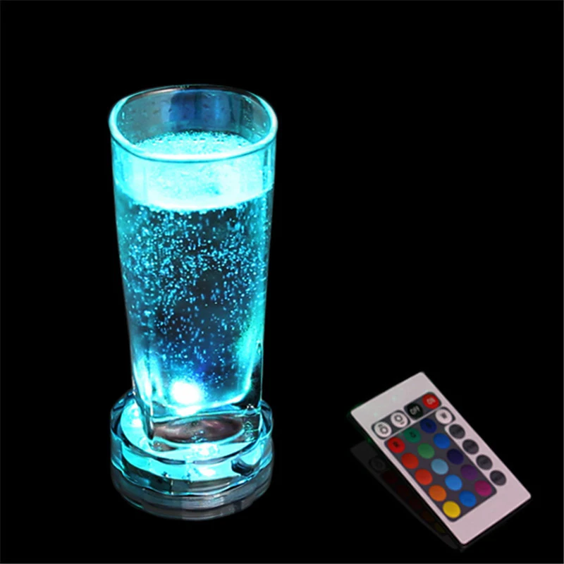 10 Led пульт дистанционного управления RGB погружной светильник на батарейках подводный ночник наружная ваза чаша садовые вечерние украшения