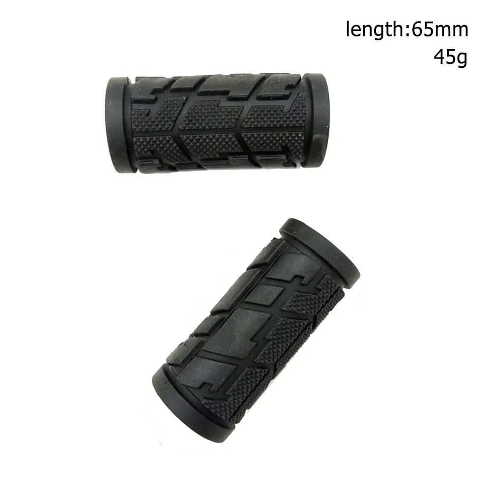 

1 Pair Bicycle Short Texture Handlebar Cover Grips 2.56in/65mm For Shift Turn Lock On Handle Rubber Soft Anti-Skid Cycling Bike