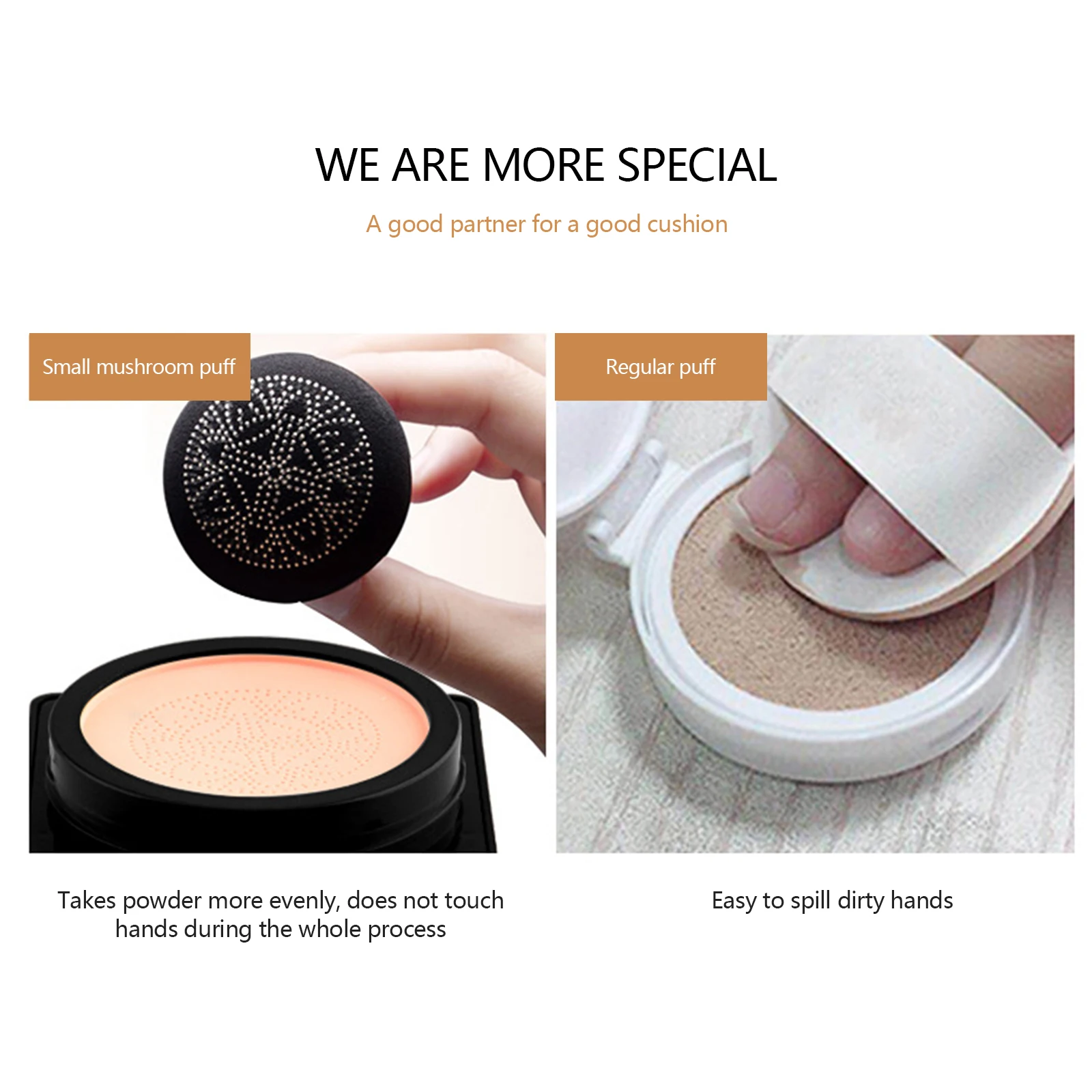 

Mushroom Head Air Cushion Moisturizing Face Foundation Air-permeable Natural Brightening Waterproof BB Cream Face Base Makeup