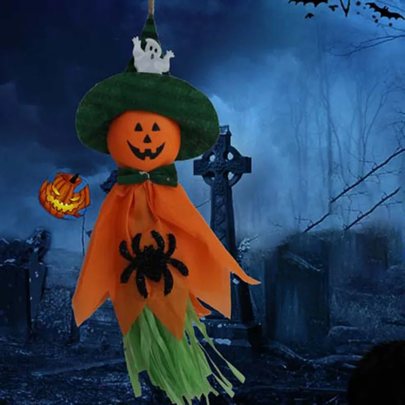 1 шт. забавная креативная Нетканая кукла на Хэллоуин с головой тыквы декоративная