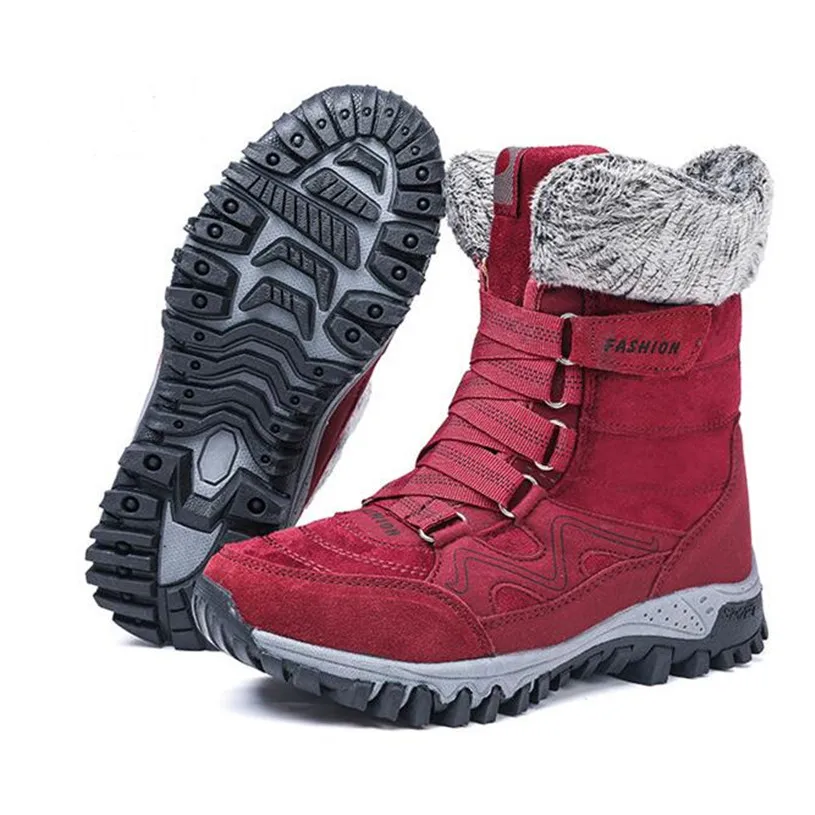 

2011 новые модные замшевые кожаные женские сапоги для снежной погоды зимние теплые плюшевые женские Сапоги водонепроницаемые ботильоны обув...