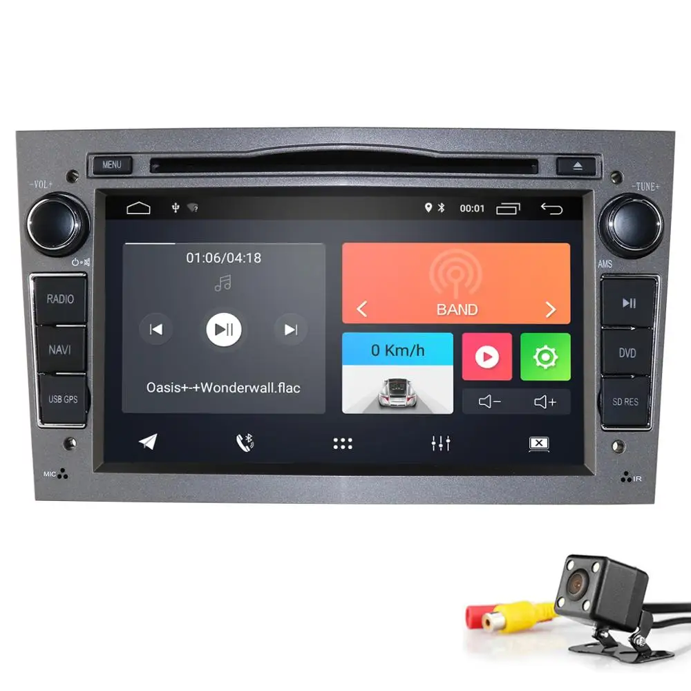 grey 2G Оперативная память Android 9,0 автомобильный DVD для Opel Vectra Antara Zefira Corsa, Meriva Astra 4Core радио GPS; Мультимедийный проигрыватель DVR SWC DTV DSP 4G - Цвет: grey