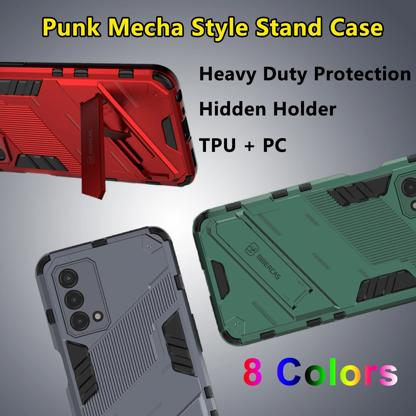 

Punk Mecha Style Stand Case For Samsung Galaxy S21 Plus Ultra M31 M51 A02 5G Shockproof Protector TPU Shell with Stent Airbags