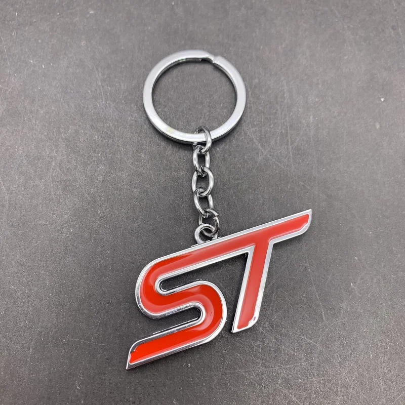 3D металлический автомобильный брелок для ключей с логотипом Ford логотип ST Fiesta
