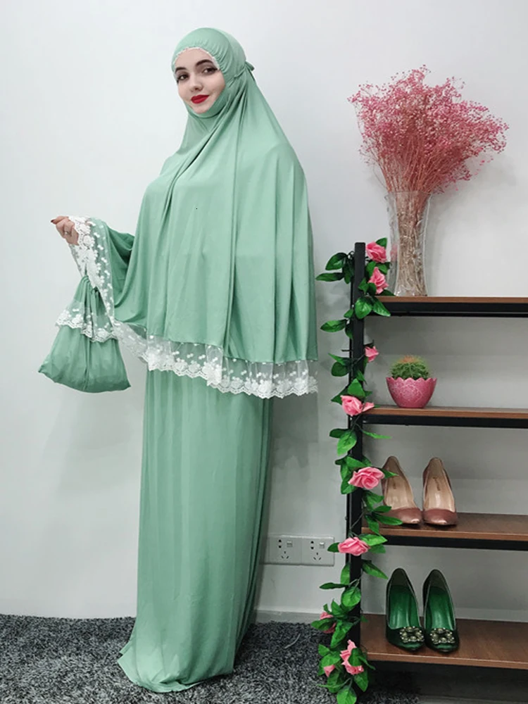 Мусульманская женская молитвенная одежда Khimar юбка комплект длинное платье хиджаб Арабская абайя Jilbab Niqab Afghanistan Clothes For Namaz