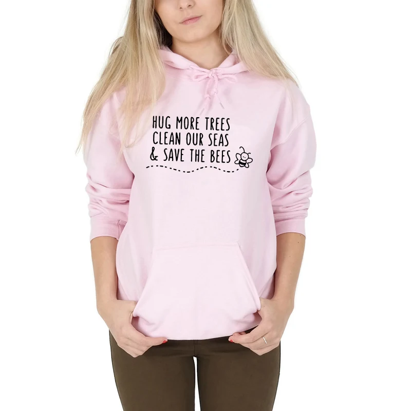 Худи женское в стиле Харадзюку худи с длинными рукавами и надписью Keep Our Seas Save The