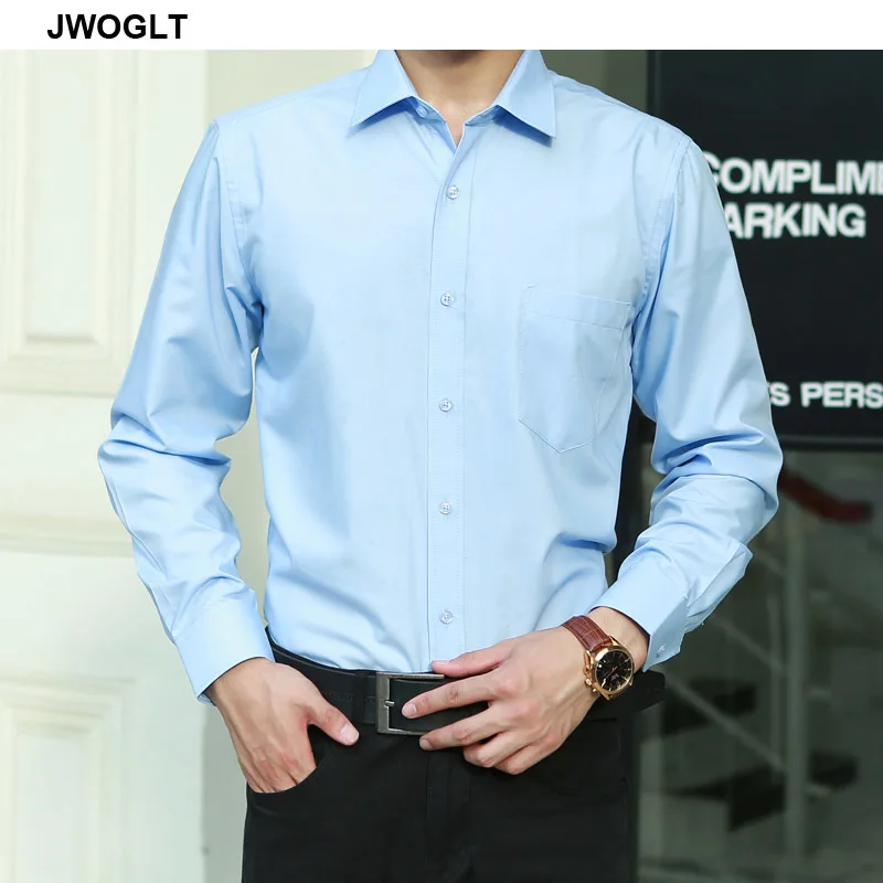 

Мужская деловая Повседневная рубашка размера плюс 8XL 7XL 6XL 5XL 4XL с длинными рукавами и пуговицами, Классические однотонные деловые рубашки с нагрудным карманом